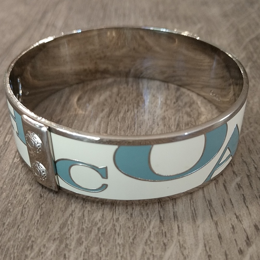 Coach Double Rivet Enamel Bangle